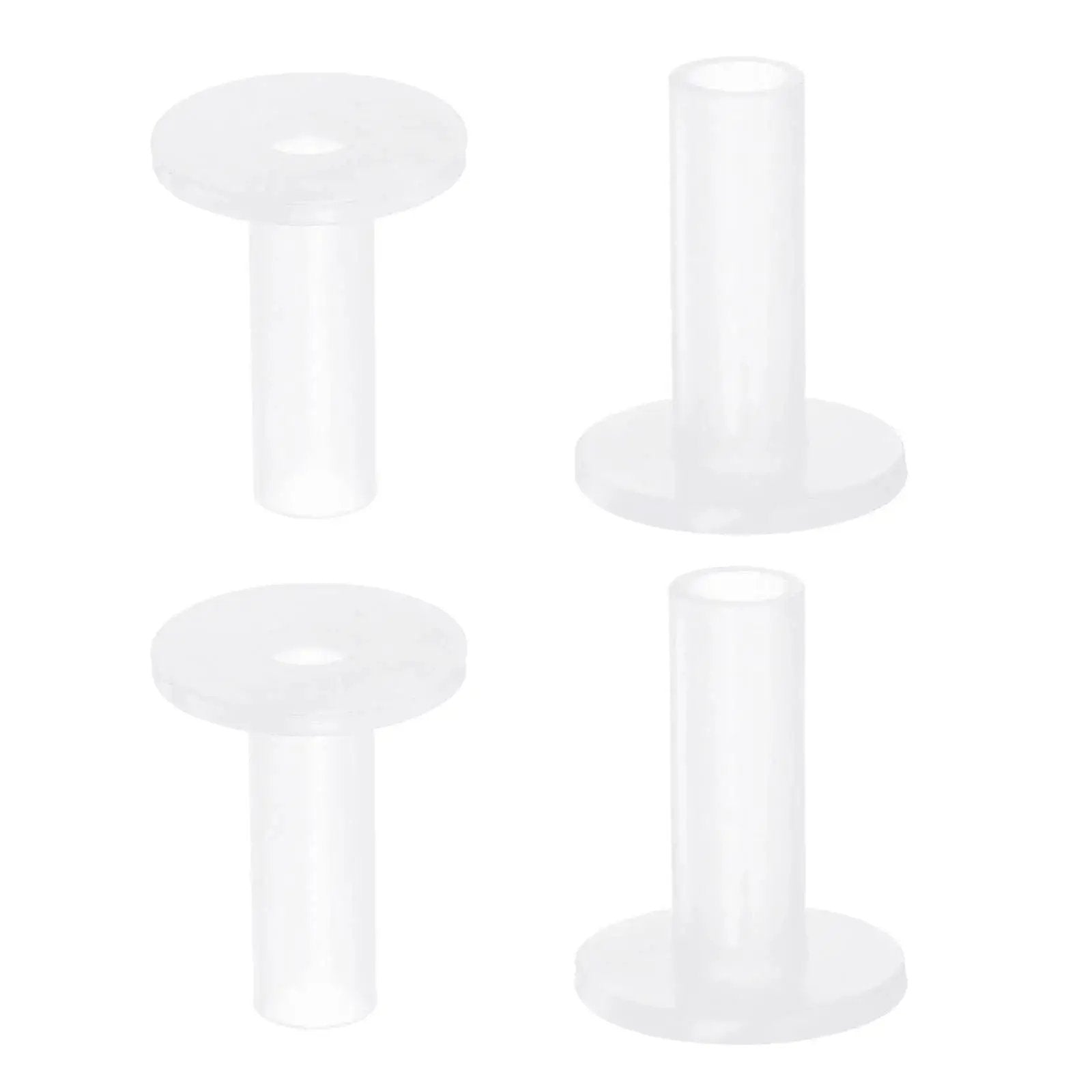 Flanged Sleeve Bearings 6mm Bore 8mm OD 25mm Length Pack Of 4 Nylon Bushings For Shaft Self Lubricating Wear Resistant With 20mm Flange Diameter