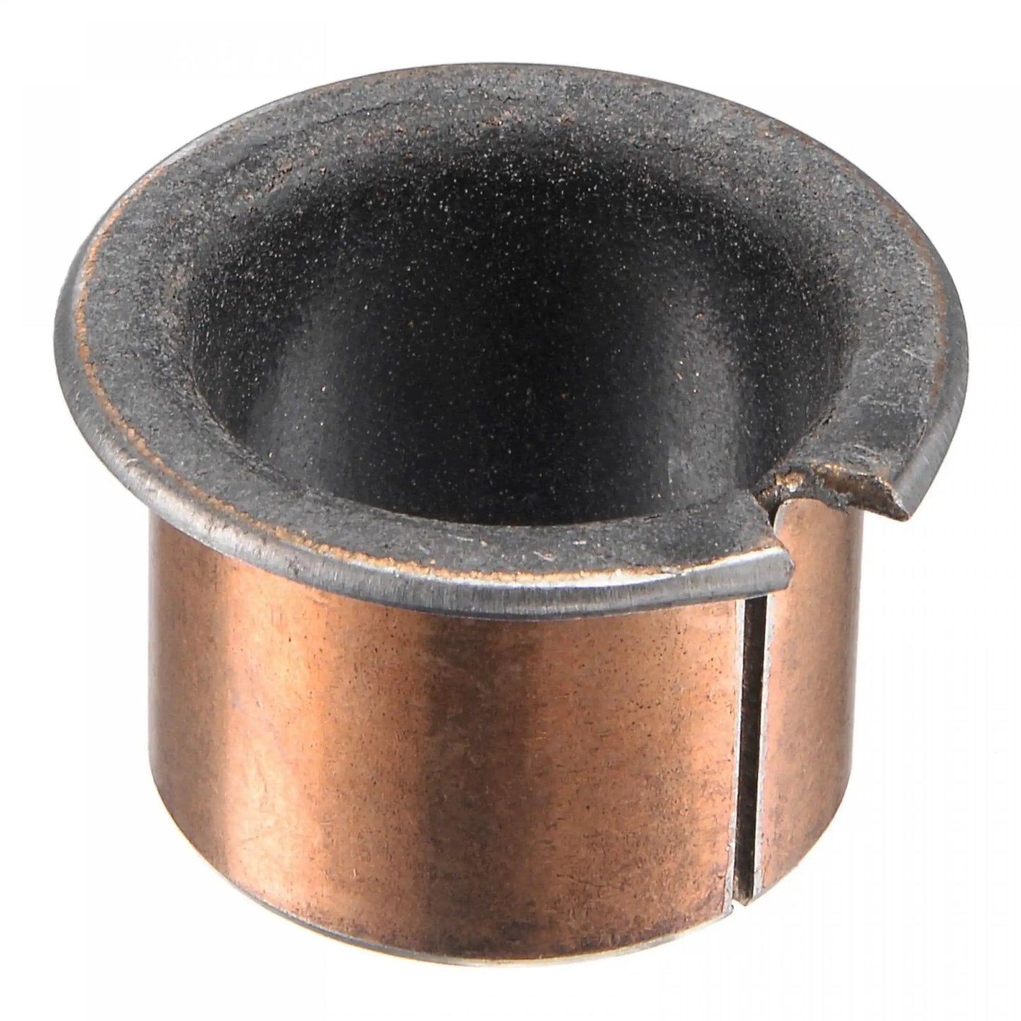 Flanged Sleeve Bearing Set With 22mm Bore And 25mm Outer Diameter, 20mm Length, 32mm Flange Diameter And 1.5mm Flange Thickness, Oilless Wrapped Bushings With Bronze Sintered Coating On Carbon Steel Base, Maintenance Free, 2 Pieces.
