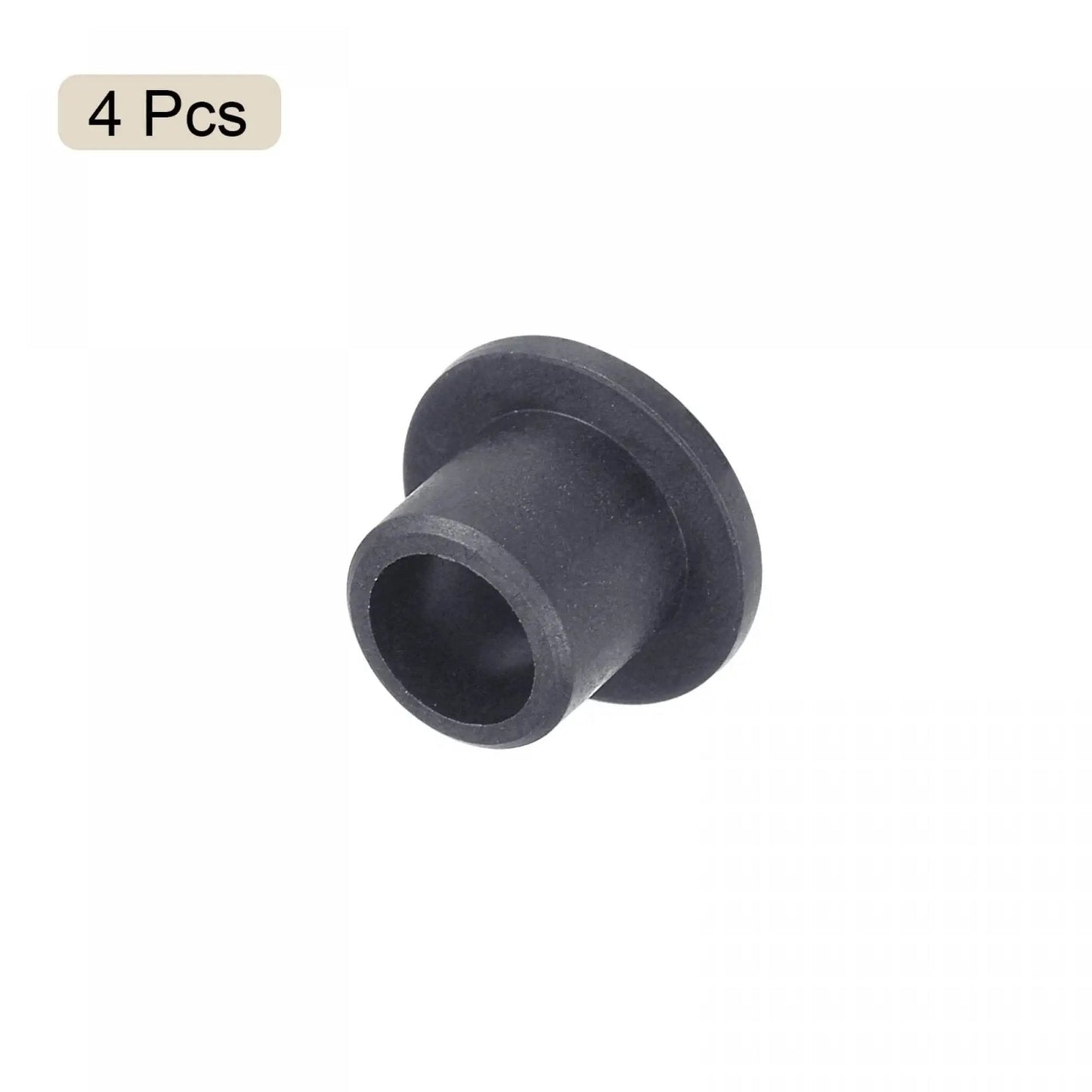 Flanged Sleeve Bearings 5mm Bore 7mm OD 7mm Length POM Self Lubricating Wrapped Oilless Bushings Black 4 Pieces