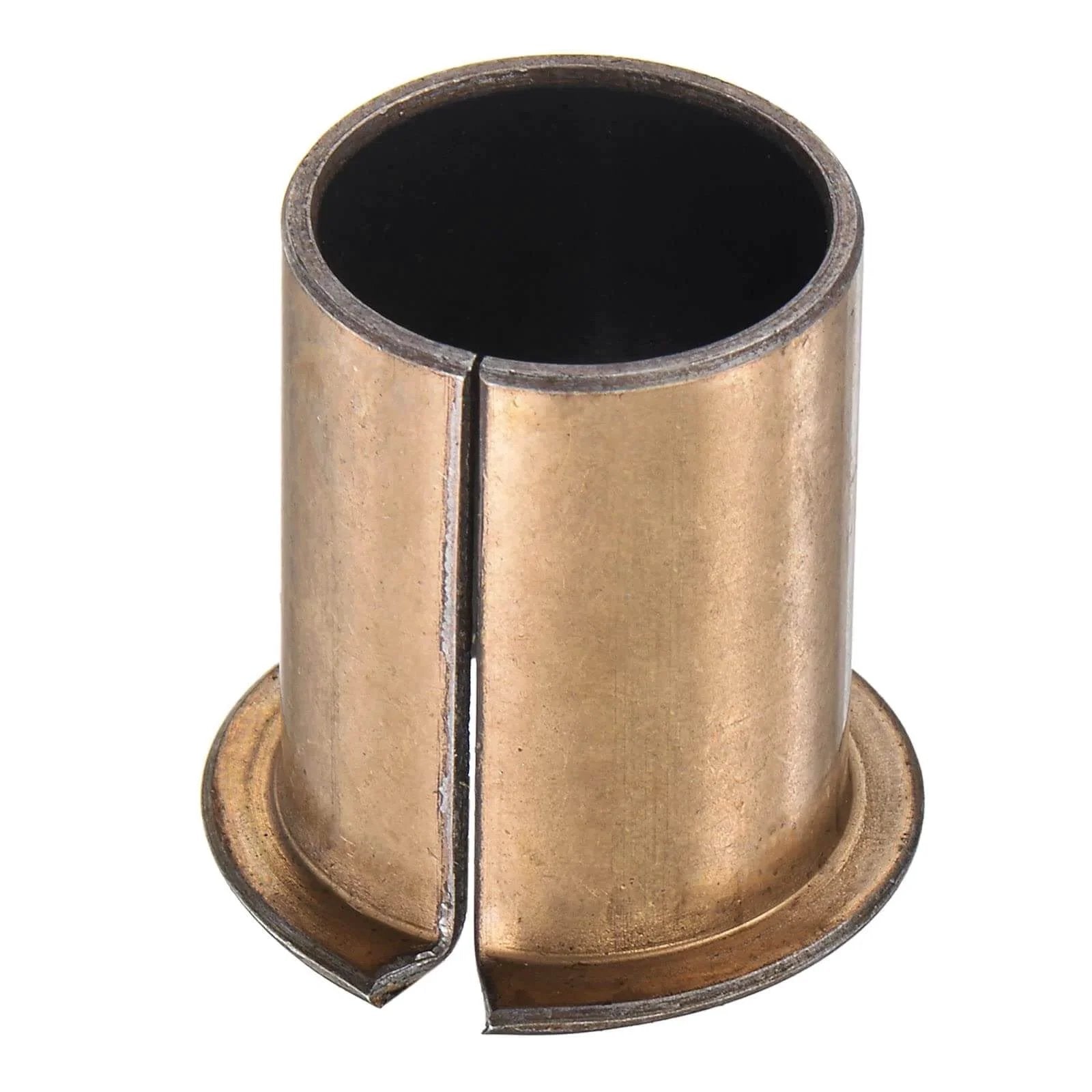Flanged Sleeve Bearing 20mm Bore 23mm OD 30mm Length 30mm Flange Diameter One Point Five Millimeter Flange Thickness Oilless Bronze Sintered Coating