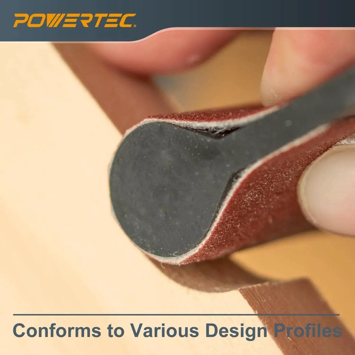 Close-up of contour sanding grip from Flexible Contour Sanding Set With 3 Foam Pad Thicknesses And 6 Grip Sanding Pads.