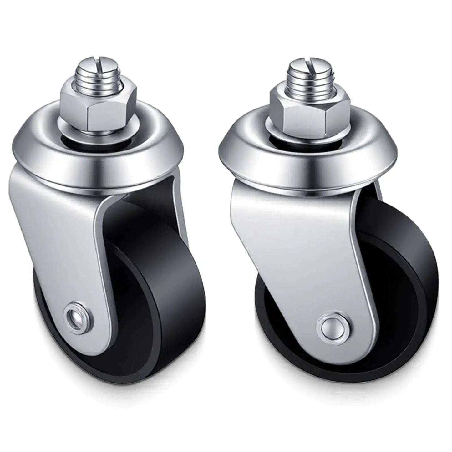 2 Pcs Floor Jack Casters For 4 Ton Floor Jack With Cast Iron Construction And 16mm Stem, Heavy Duty Caster Wheels Replacement Parts