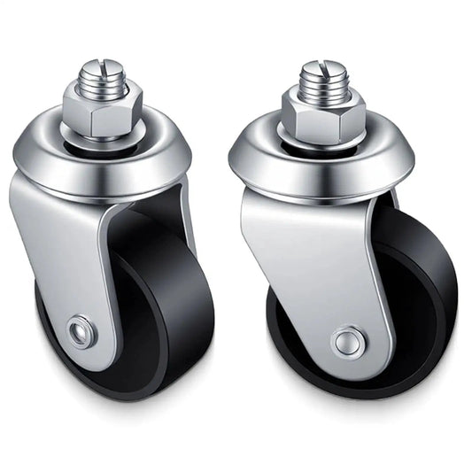 2 Pcs Floor Jack Casters For 4 Ton Floor Jack With Cast Iron Construction And 16mm Stem, Heavy Duty Caster Wheels Replacement Parts