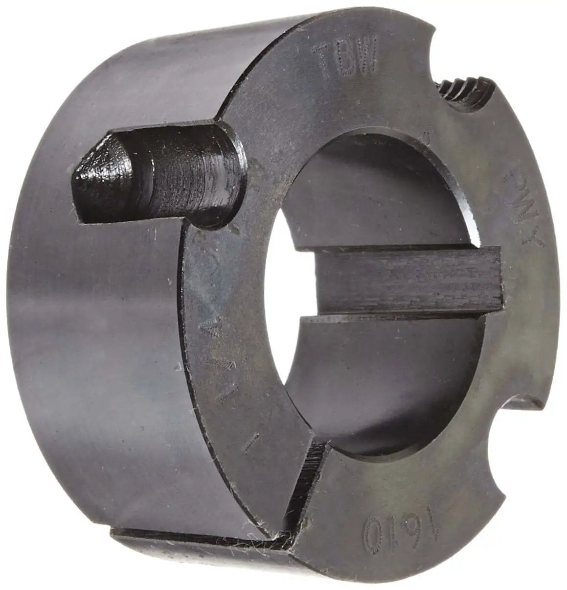 Flush Mounted Taper Lock Bushing for Drive Shafts Cast Iron 1.25 Inch Bore 1200 Inch Pounds Torque Pro Grade Heavy Duty Standard Design With Keyway for Pulleys