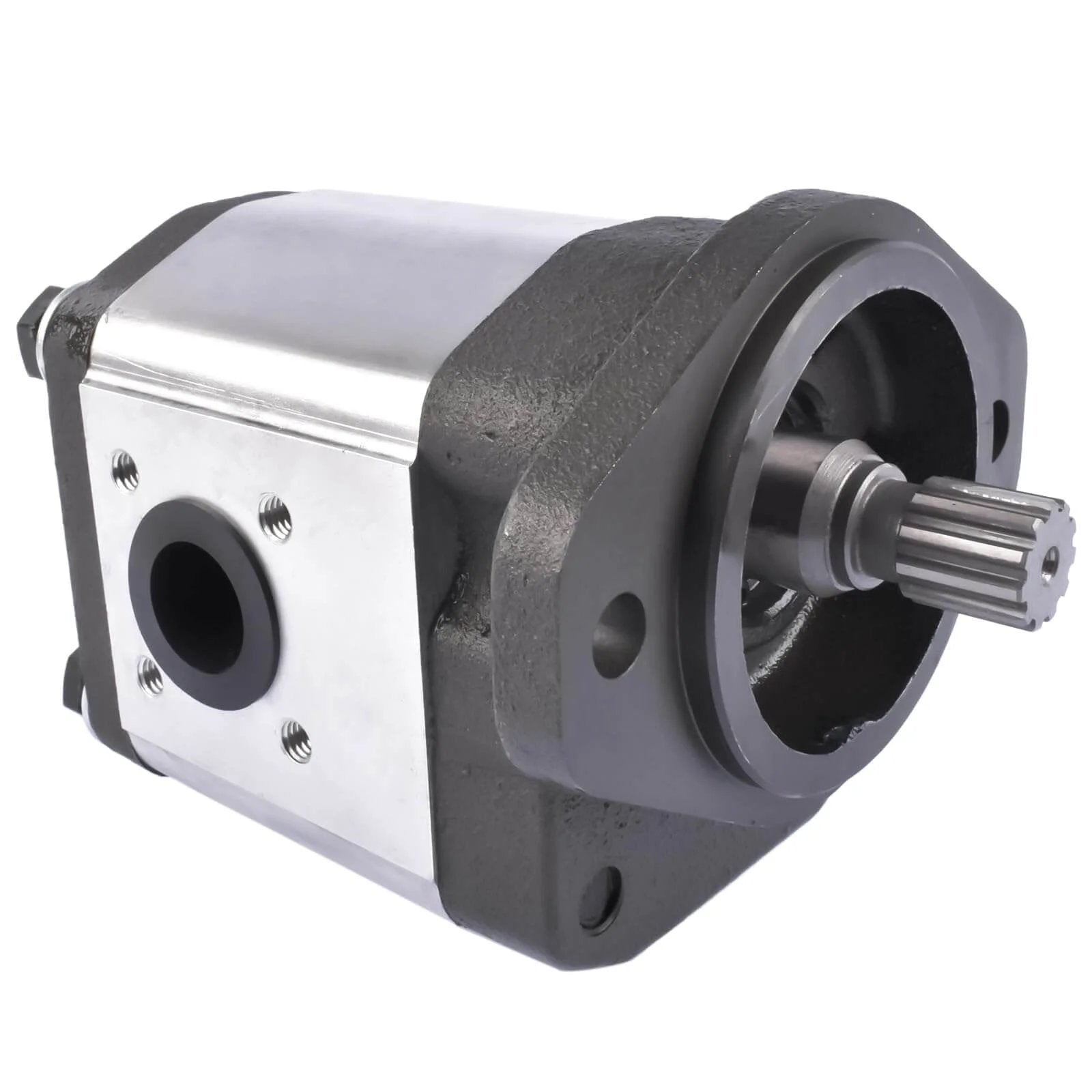 Flynsu Hydraulic Gear Pump Replacement for John Deere 6320 6330 6405 Part# AL156335, AL117812, AL200830, X-A-AL200830 front view