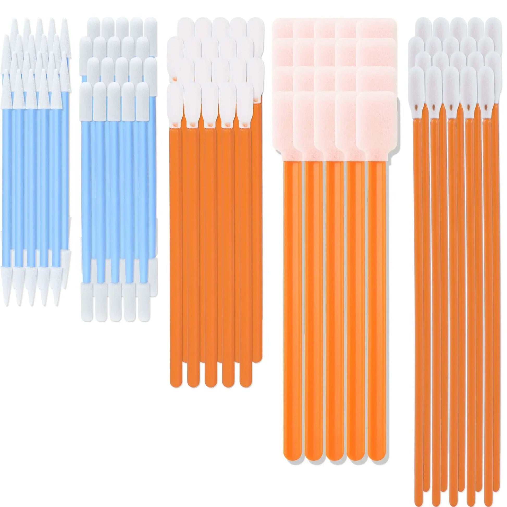 Foam Tip Cleaning Swab Kit With 5 Precision Tips 100 Pack for Printers Optics Cameras Guns Automotive Detailing and Crafts