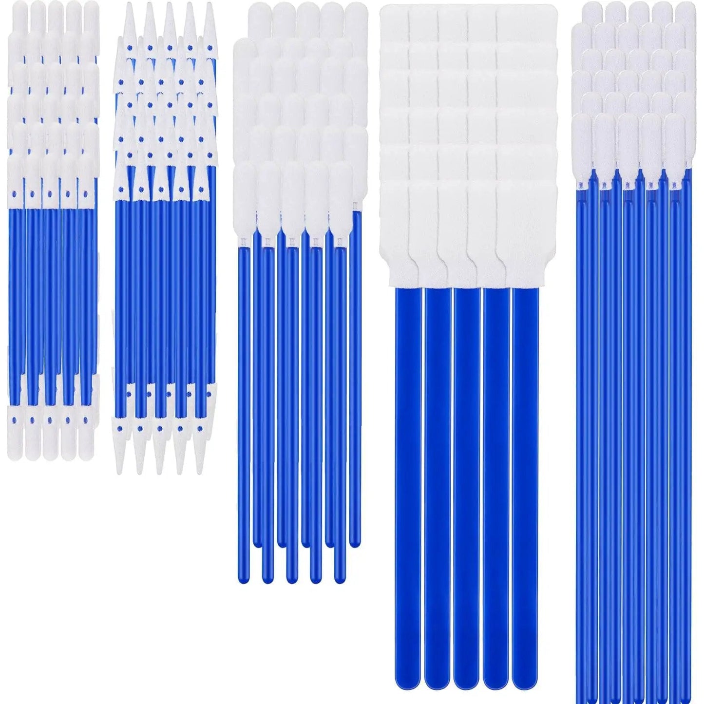 Five Type Foam Tip Cleaning Swabs Kit Pro Grade For Delicate Surfaces And Cleanroom Use Lint Free Open Cell Sponge Tips