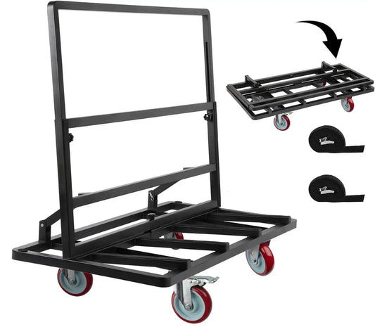 Folding Drywall Dolly With 5 Inch Swivel Casters 2000 Lbs Load Capacity Portable Panel Cart For Plywood Plasterboard And Glass Handling