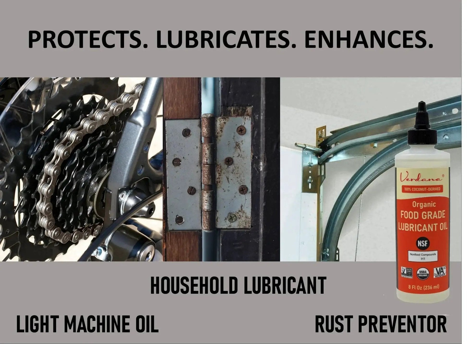 Food Grade Pro Grade Lubricant Oil For Food Equipment With NSF H1 Certification bottle, rust preventer and light machine oil