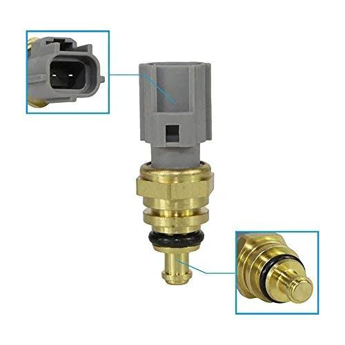 Ford Compatible Coolant Temperature Sensor Replacement XS6Z-12A648-BA, showing the connector and brass body design.
