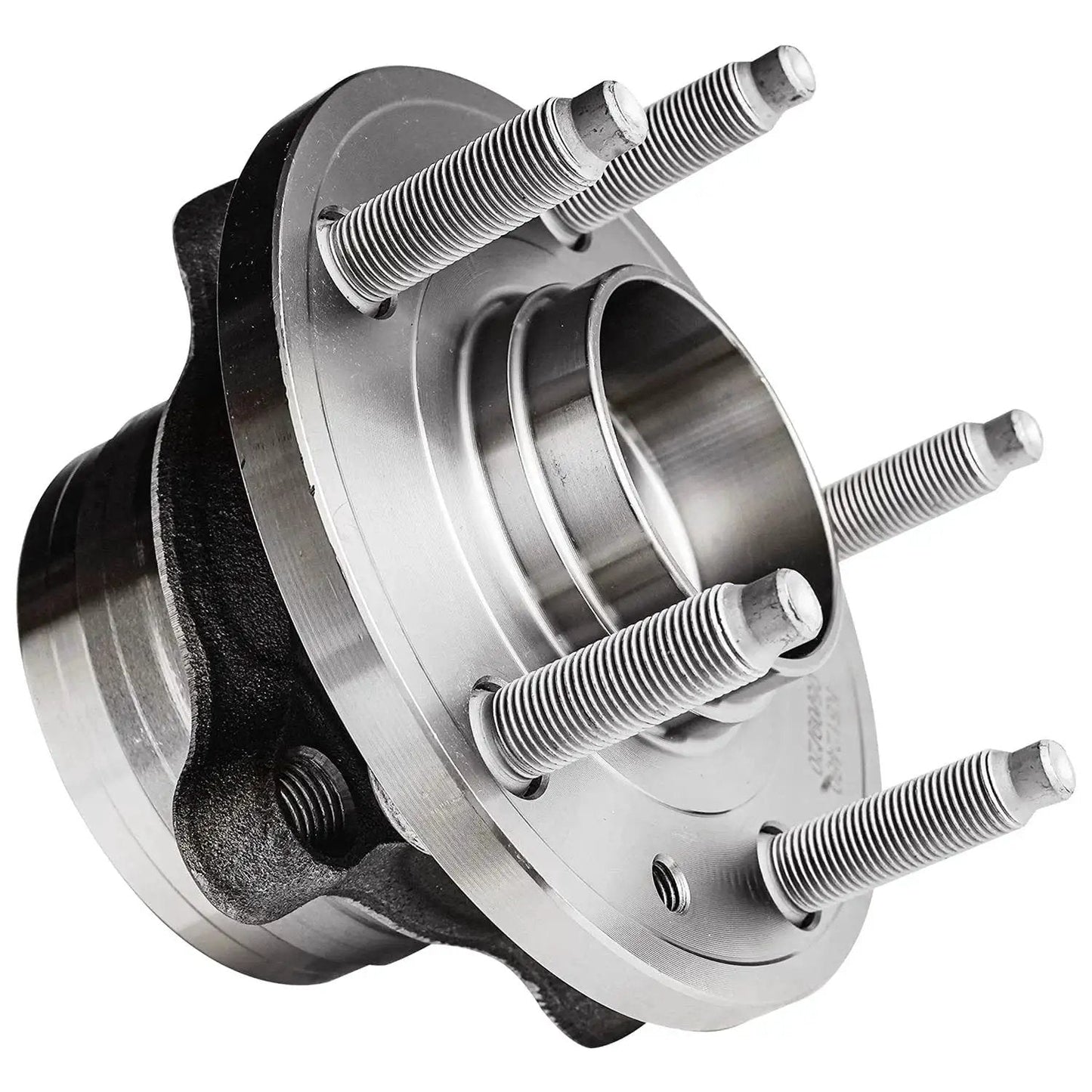 2 Pack Wheel Bearing Hubs Replacement For Ford Explorer And Police Interceptor Utility Front Or Rear 2011 Through 2019 Wheel Hub And Bearing Assembly Kit Includes Driver And Passenger Sides, close-up view of a single wheel hub.