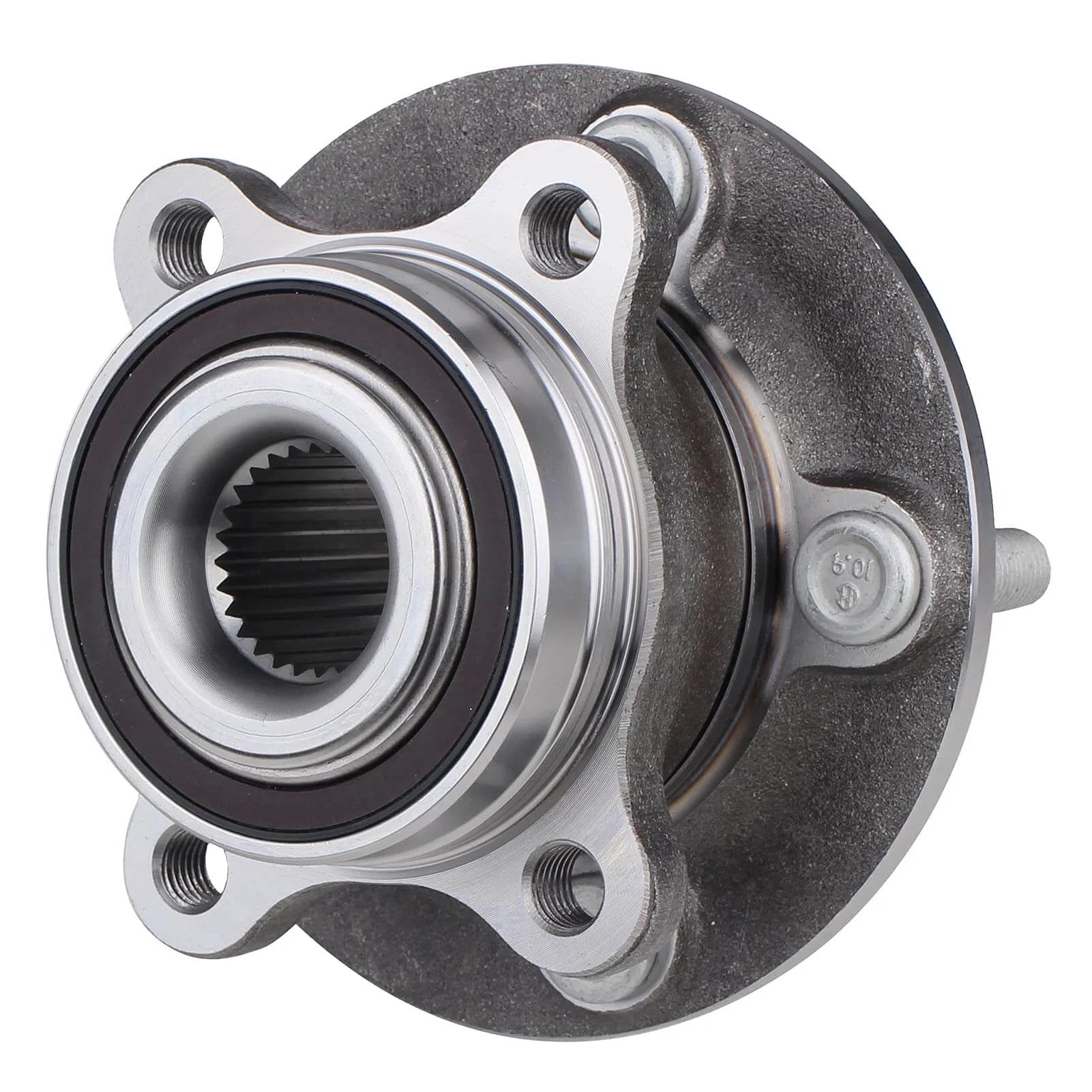 512498 Front or Rear Wheel Hub Bearing Assembly Set of 2 for Ford Fusion and Lincoln MKZ, 5 Lug with ABS, close-up view