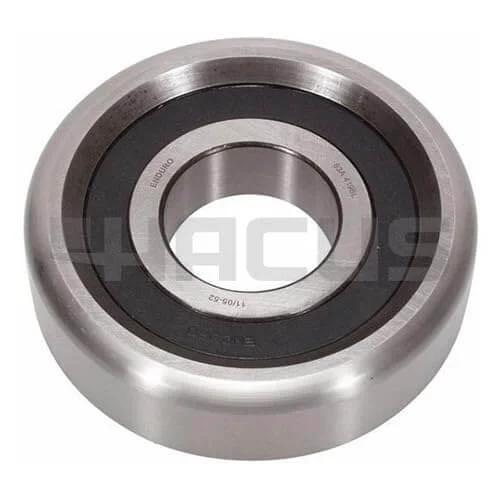 Close-up of Forklift MAST Bearing SY107711, metal industrial replacement part for smooth mast movement in forklifts.