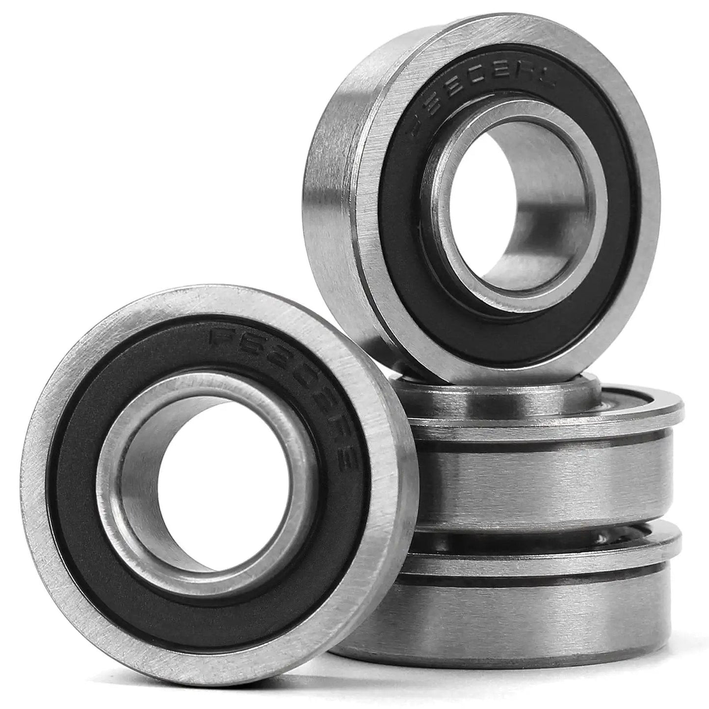 Four Pack GICOOL Five Eighth Inch Bore Flanged Deep Groove Ball Bearing 16mm ID 35mm OD 13mm Width Sealed 9Cr18 Steel