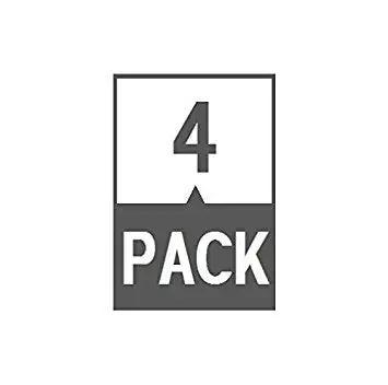 Pack Of Four Made In USA Rubber Spacer For Anti Vibration And Equipment Damping, graphic showing a 4 pack