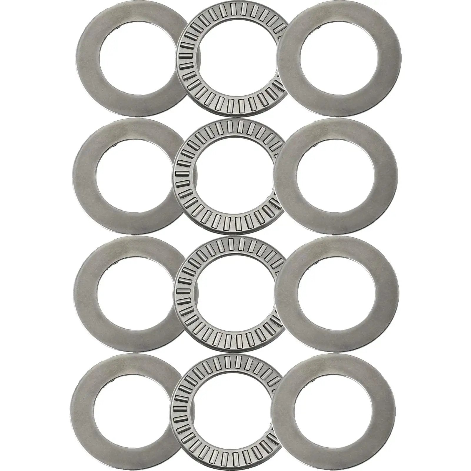 Four Pack Thrust Needle Roller Bearing Set NTA1625 With Two TRA1625 Washers Includes 4 Bearings And 8 Washers, chromium steel rings