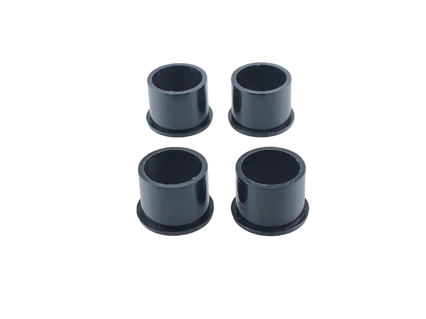 Front Axle Bushing 532406013 Replacement Four Pack for Husqvarna AYP Craftsman, shown in black plastic.