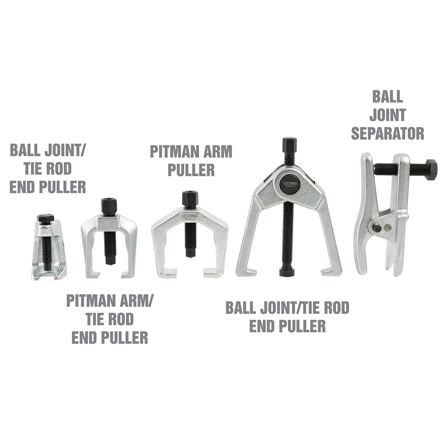 26554 Front End Service Kit, Pitman Arm Puller, Ball Joint Separator, Tie Rod Removal Tool for suspension maintenance display