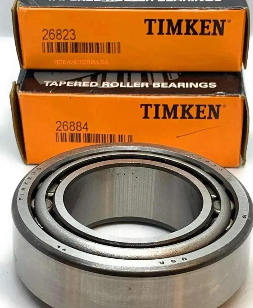 Front Inner Wheel Bearing 26884 26823 Timken Made In USA FW182 15595151 packaging and bearing set