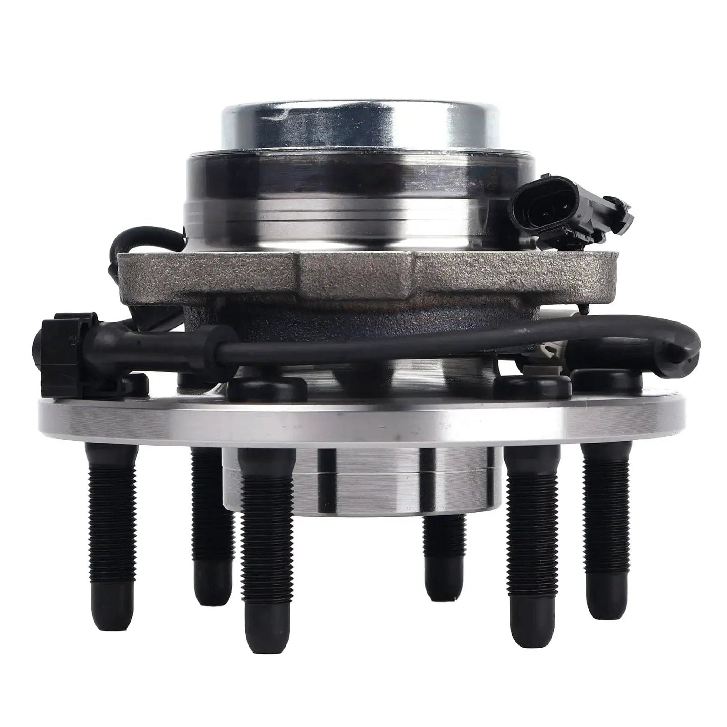 Side view of 2-Pack Front Wheel Bearing Hub Assembly 6-Lug With ABS For 00-06 Chevy Tahoe, 99-06 Silverado 1500, showing lug and ABS
