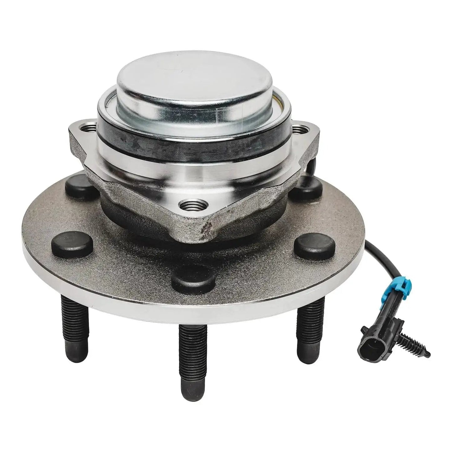 Close-up of Pair 2WD Front Wheel Bearing Hub Assembly For 99-06 Chevy Silverado 1500 Sierra 1500 And 00-06 Suburban 1500 Tahoe Yukon
