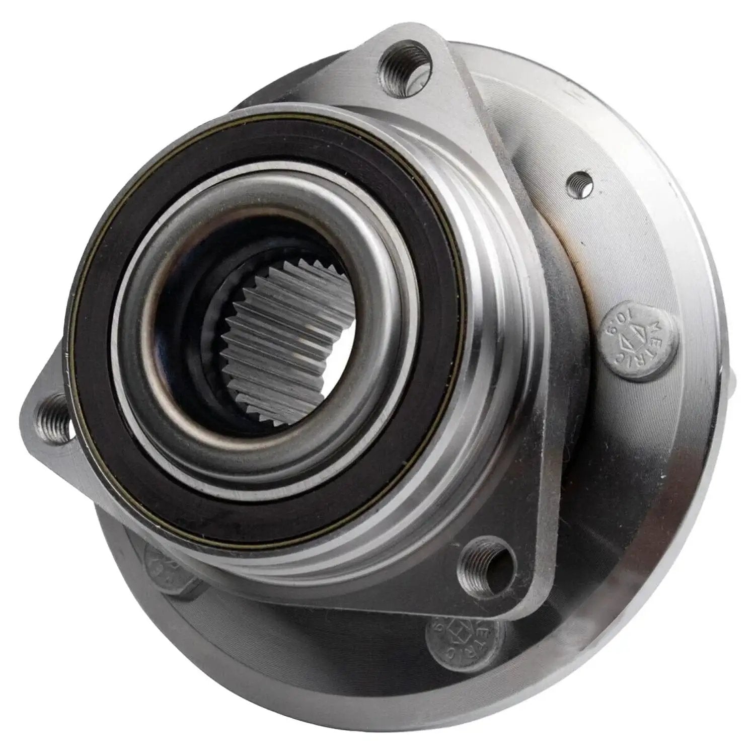 Direct Fit Front Wheel Bearing Hub Replacement 5 Lug For Chevy Malibu 2020 To 2022, Equinox 2018 To 2024, close-up view