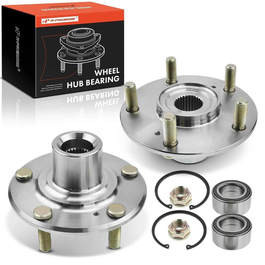 2 Pack Front Wheel Bearing and Hub Kit for Honda Accord Civic Element and Acura ILX TL TSX, Non ABS OE Replacement with 5 Lug Design