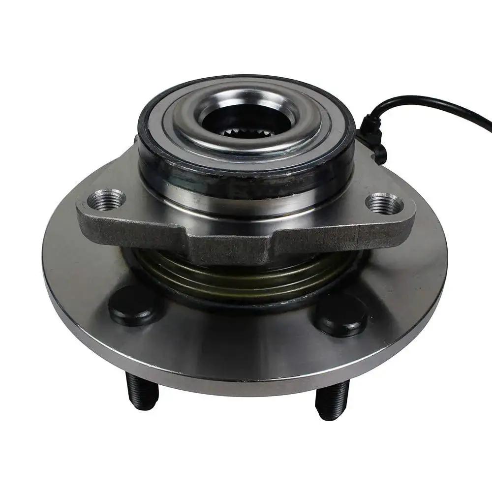 Front view of Front Wheel Hub And Bearing Assembly For Dodge Ram 1500 2012 2018 And Ram 1500 Classic 2019 2022 5 Lug With ABS
