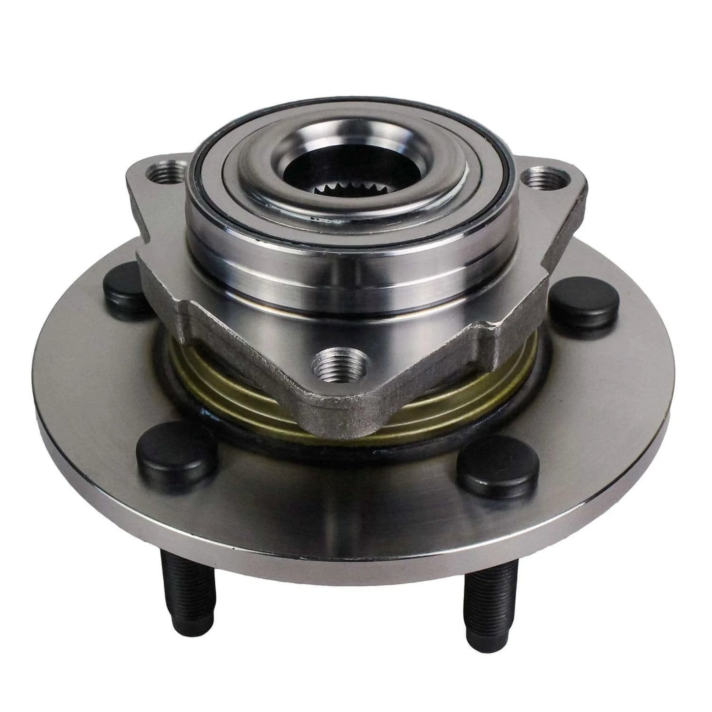 515072 Front Wheel Hub and Bearing Assembly for Dodge Ram 1500 2002 to 2008, Non ABS 5 Lug OE Replacement Hub close-up