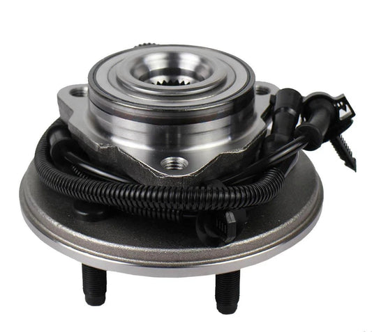 515050 Front Wheel Hub and Bearing Assembly for Ford Explorer Mercury Mountaineer Lincoln Aviator, front view, 5 lug with ABS.