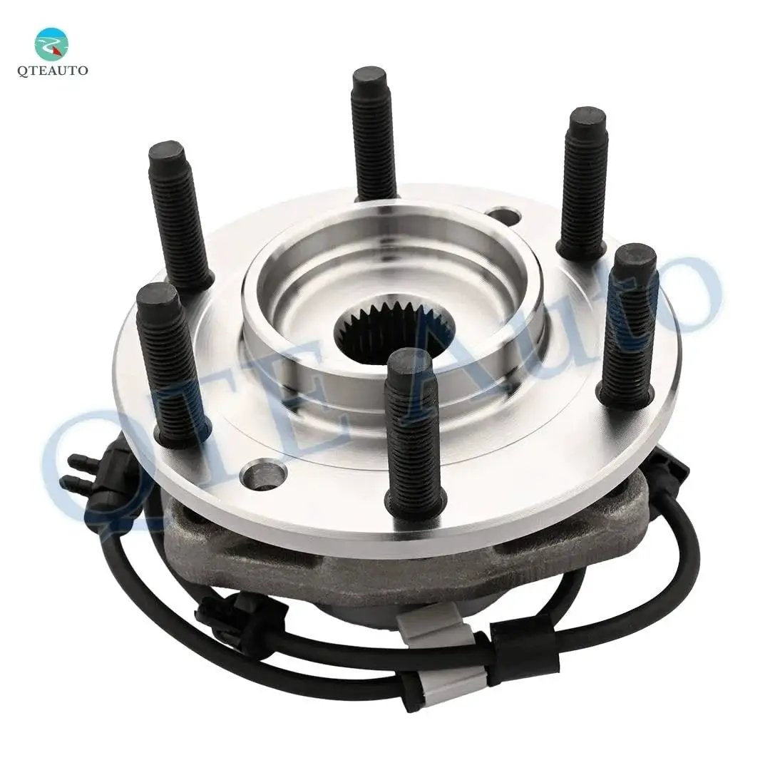 Front Wheel Hub Bearing Assembly Replacement For 2002 To 2009 Chevrolet Trailblazer And 2002 To 2006 Trailblazer EXT, SSR, Also Fits 2002 To 2009 GMC Envoy, 2002 To 2006 Envoy XL, 2004 To 2005 Envoy XUV And 2003 To 2008 Isuzu Ascender PM Auto with six bolt pattern and wiring visible