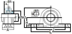 FYH Bearing 1 3/4 NCP209-28 Pillow Block Mounted Bearing