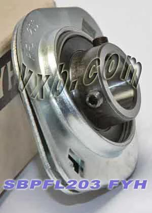 FYH Bearing SBPFL203 17mm Stamped oval 2-Bolt Flanged Mounted Bearing