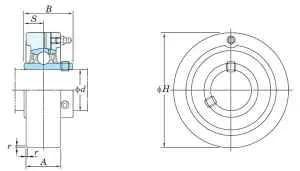 FYH Bearing UCC328 140mm Cartridge Mounted Bearing