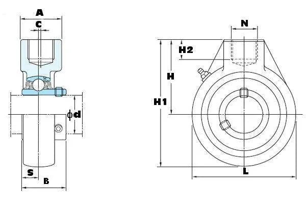 FYH Bearing UCHA205-14 7/8 Hanger type Mounted Bearing