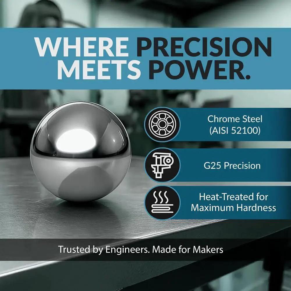 Ten Pieces Precision Chrome Steel Bearing Balls Pro Grade Five Eighths Inch Set G25 For Machinery And Bearings Ideal For DIY Projects