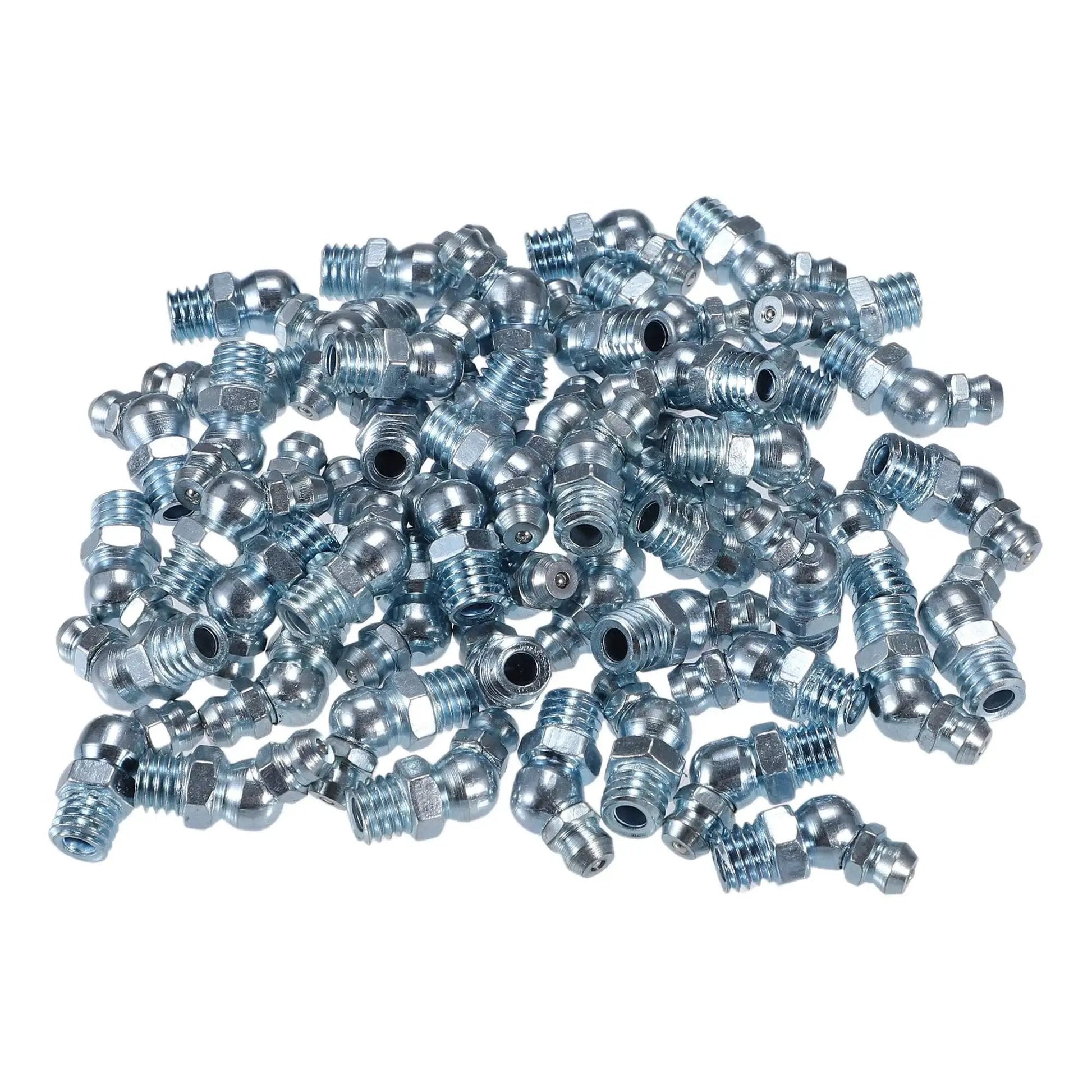M8x1 25 Grease Nipple Fittings 45 Degree Bend Galvanized Steel Zerk Adapters 50 Pack Automotive Lubrication X AutoHaux