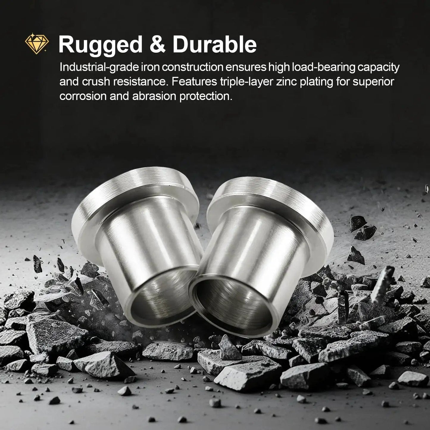 Four Pack Five Eighths To Twelve Millimeter Adapter Sleeve Bearing Reducer Bushing For Mini Bike Axle in galvanized iron