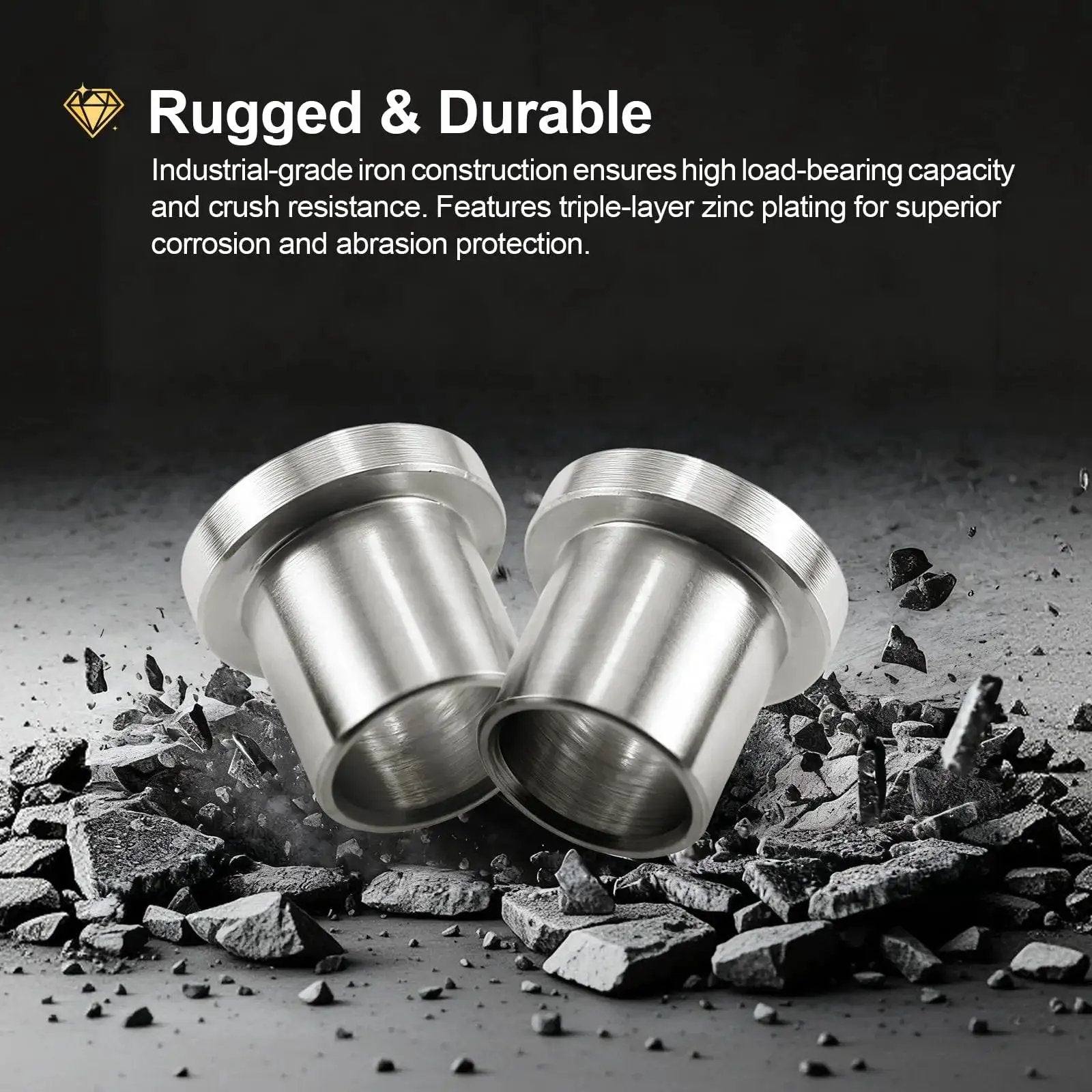 Four Pack Five Eighths To Twelve Millimeter Adapter Sleeve Bearing Reducer Bushing For Mini Bike Axle in galvanized iron