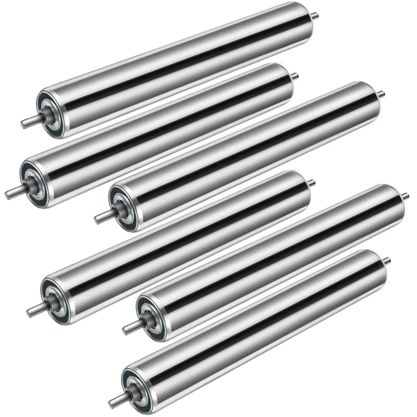 Galvanized Steel Conveyor Rollers For Roller Stands By Tandefio 10 Inch Length And 1.5 Inch Diameter smooth metal cylinders