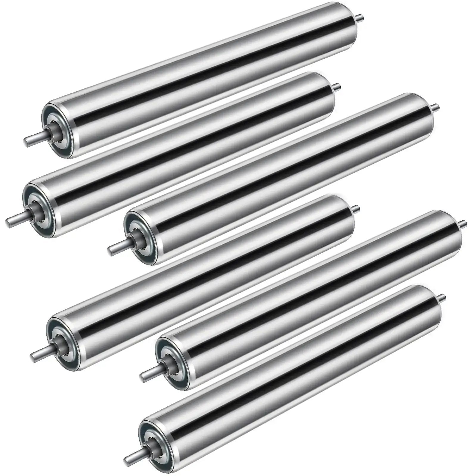 Galvanized Steel Conveyor Rollers For Roller Stands By Tandefio 10 Inch Length And 1.5 Inch Diameter smooth metal cylinders
