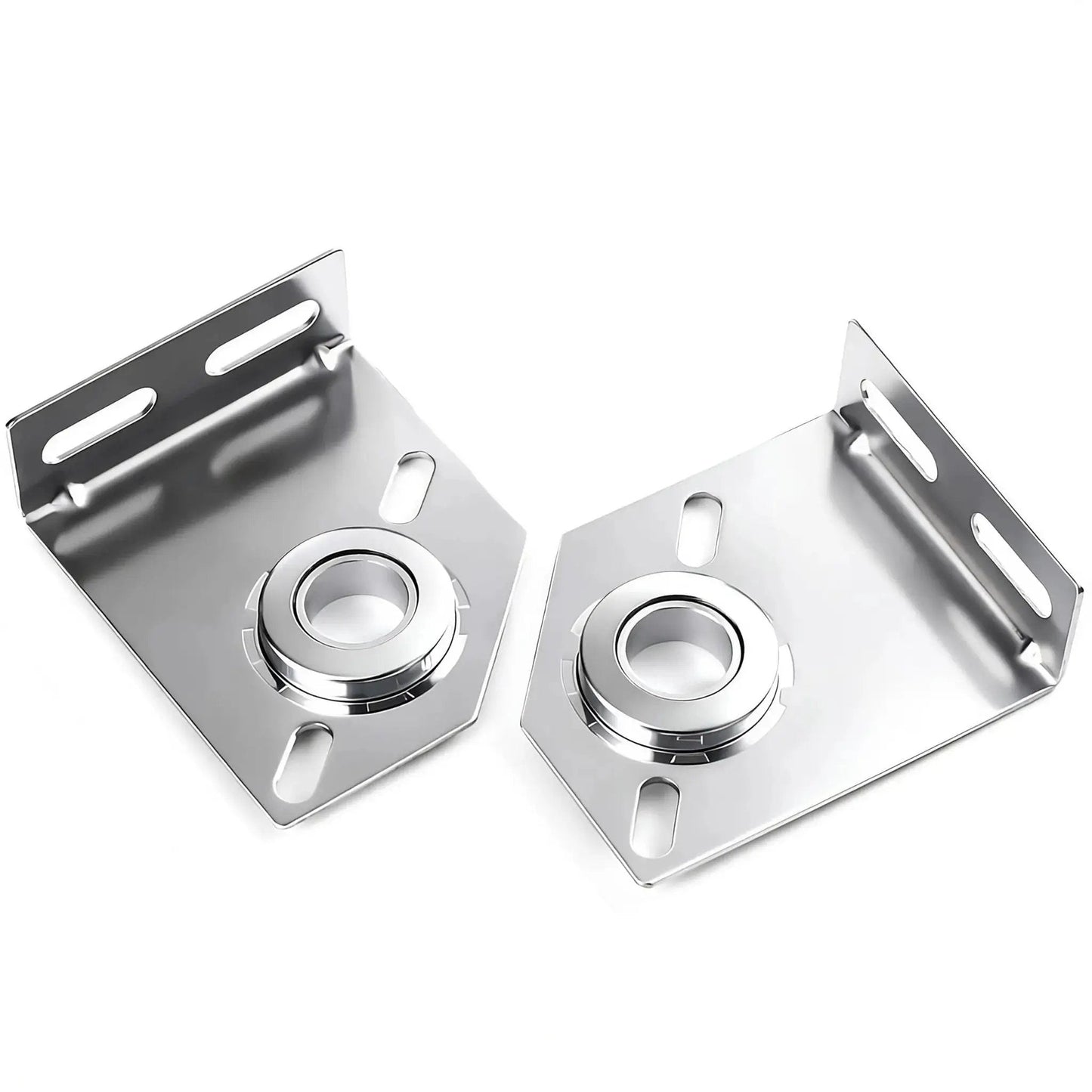 Spring Center Bearing Bracket For Torsion Doors 3 3/8 Inch Adjustable End Bearing Plate Brackets Left And Right, 12 Gauge Galvanized Steel