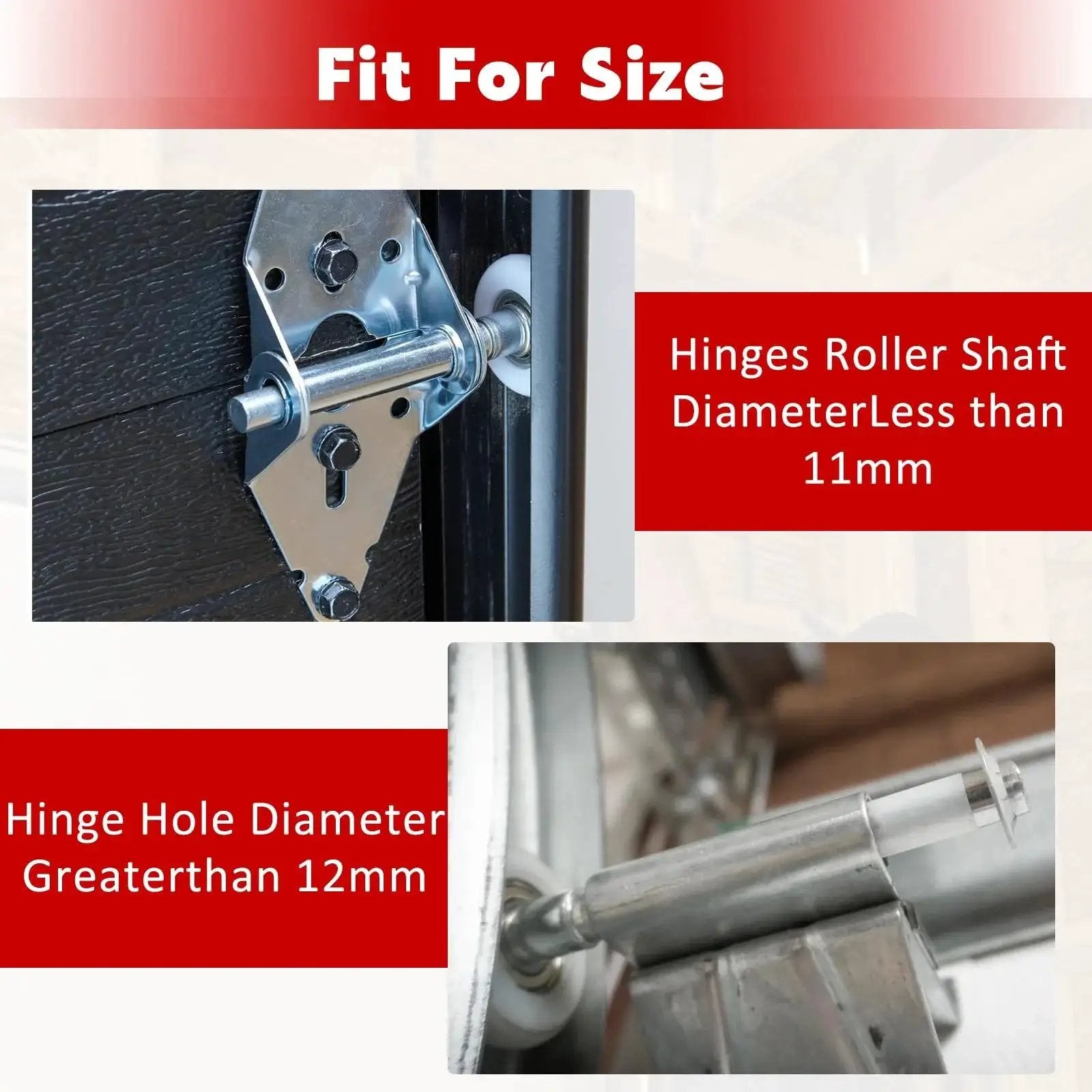 Garage Door Roller Sleeves Set 11mm Inner Diameter 80mm Length Quiet Operation With Roller Shaft Nuts 10.5mm Inner Diameter