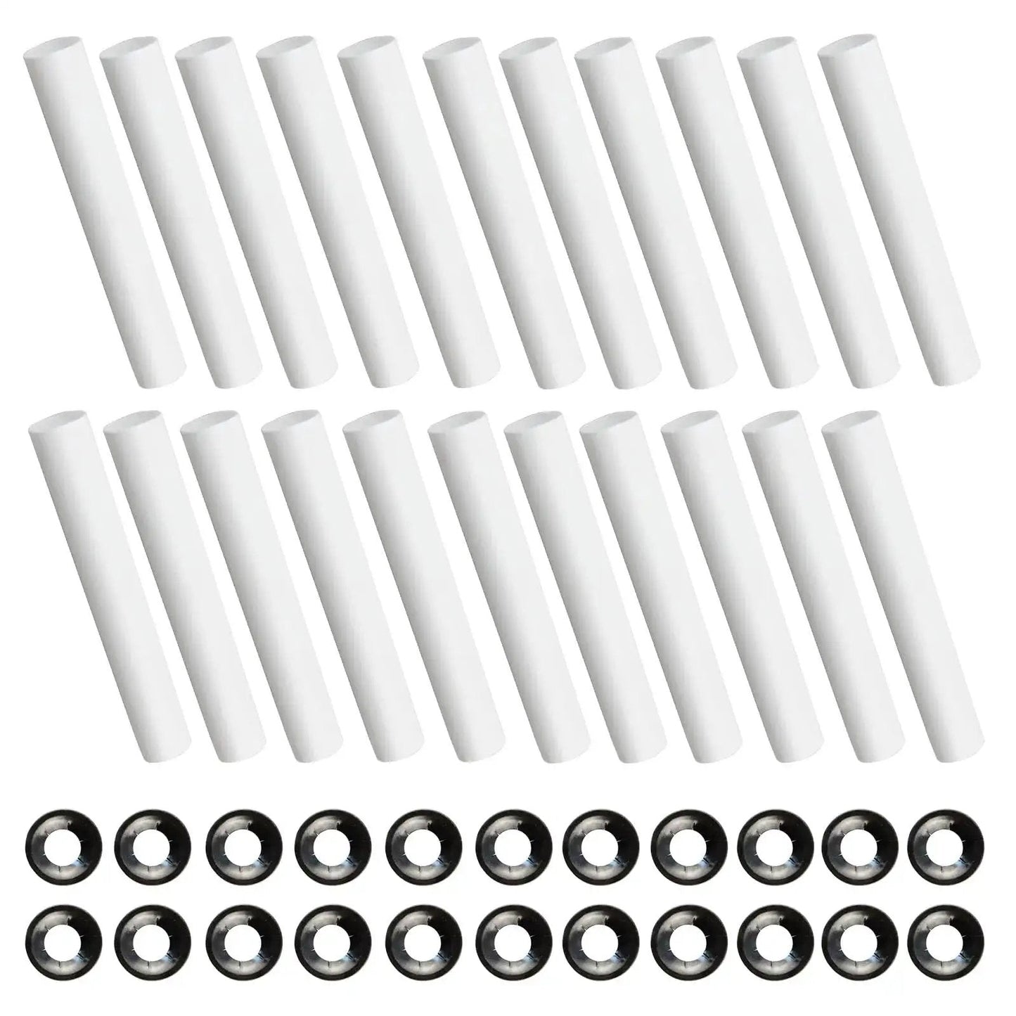 Garage Door Roller Sleeves Set 11mm Inner Diameter 80mm Length Quiet Operation With Roller Shaft Nuts and Gaskets