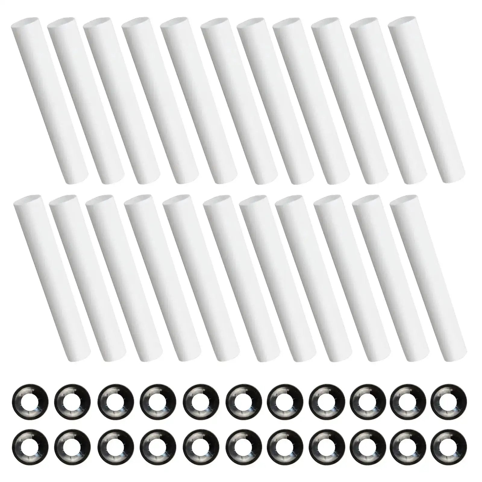 Garage Door Roller Sleeves Set 11mm Inner Diameter 80mm Length Quiet Operation With Roller Shaft Nuts and Gaskets