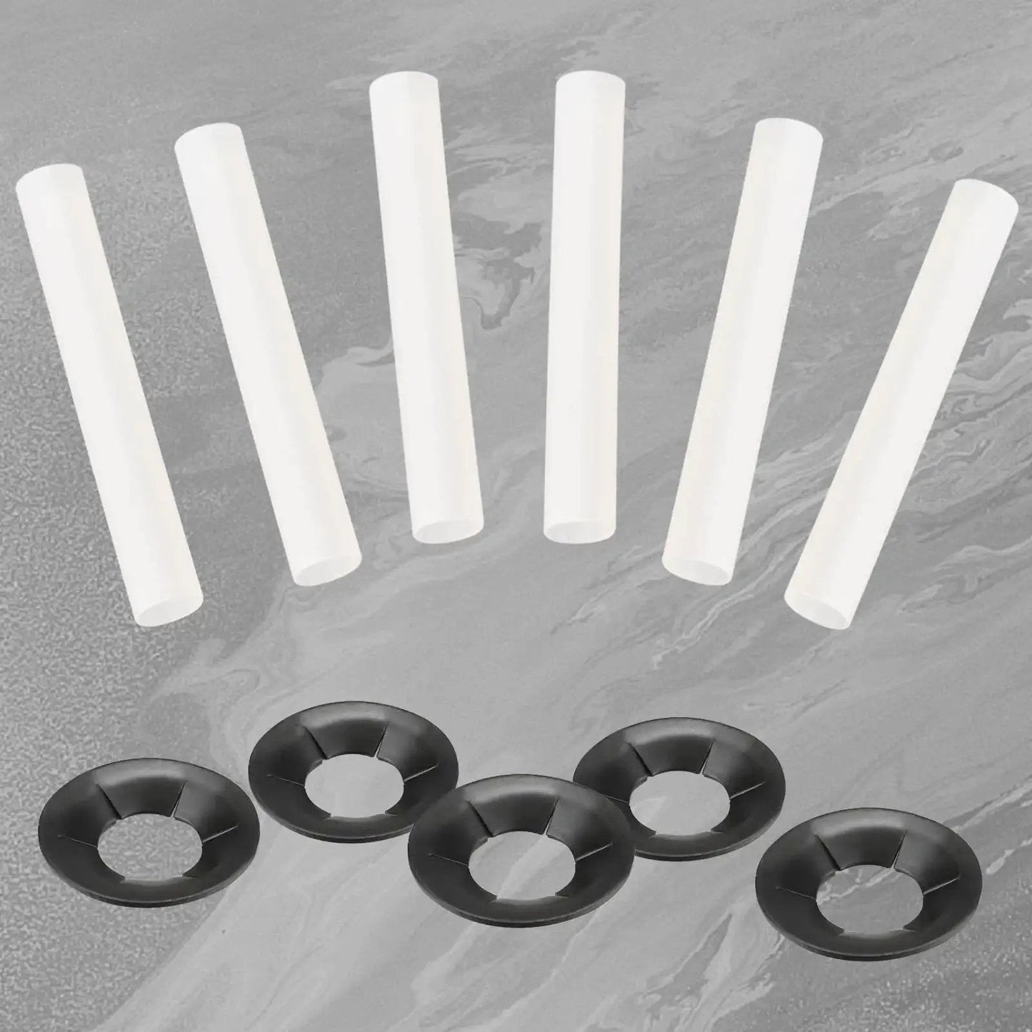 Garage Door Roller Sleeves Set 11mm Inner Diameter 80mm Length Quiet Operation With Roller Shaft Nuts 10.5mm Inner Diameter 22mm Outer Diameter