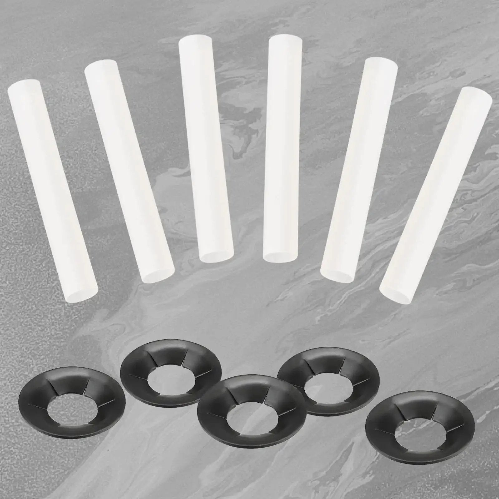 Garage Door Roller Sleeves Set 11mm Inner Diameter 80mm Length Quiet Operation With Roller Shaft Nuts 10.5mm Inner Diameter 22mm Outer Diameter