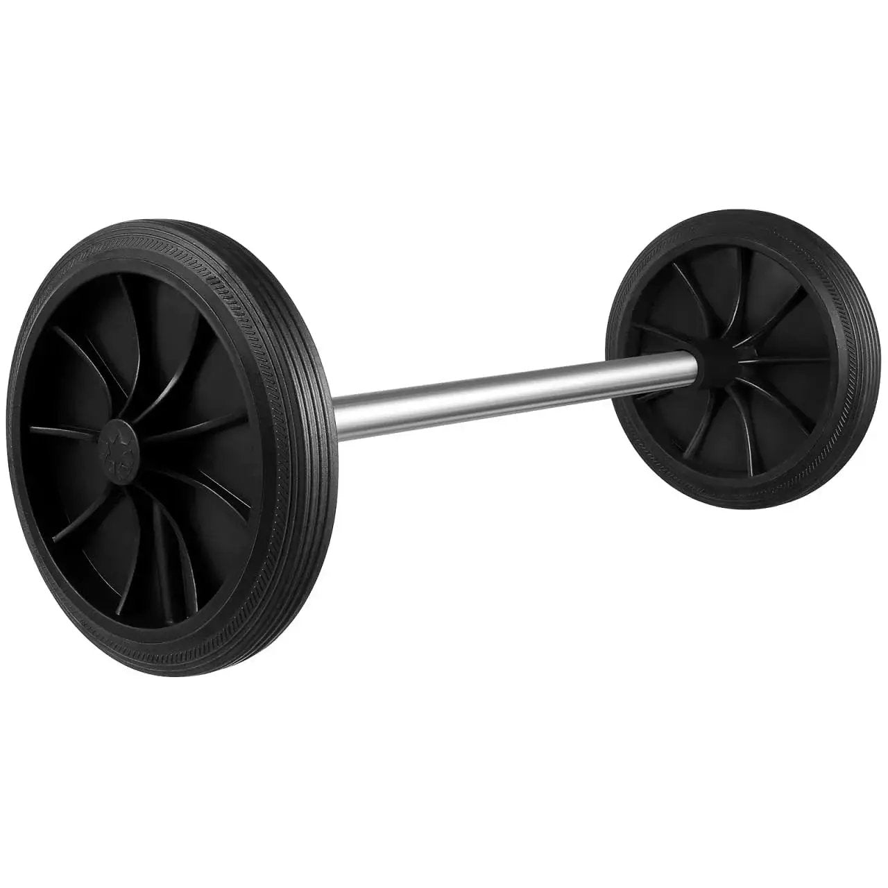 Garbage Can Wheels Replacement With Metal Hollow Shaft And Small Rubber Wheels 19.68 X 7.28 X 3.93 Inches Quiet Trash Can Pulley