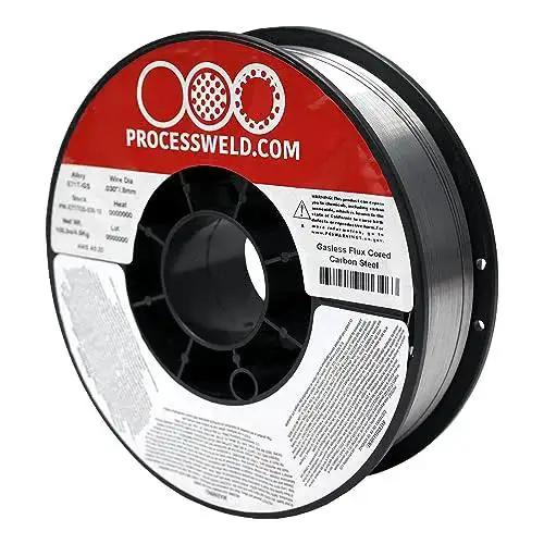 Gasless Flux Core MIG Wire For All Position Carbon Steel 0.030 Inch Diameter 10 Pound Spool front view