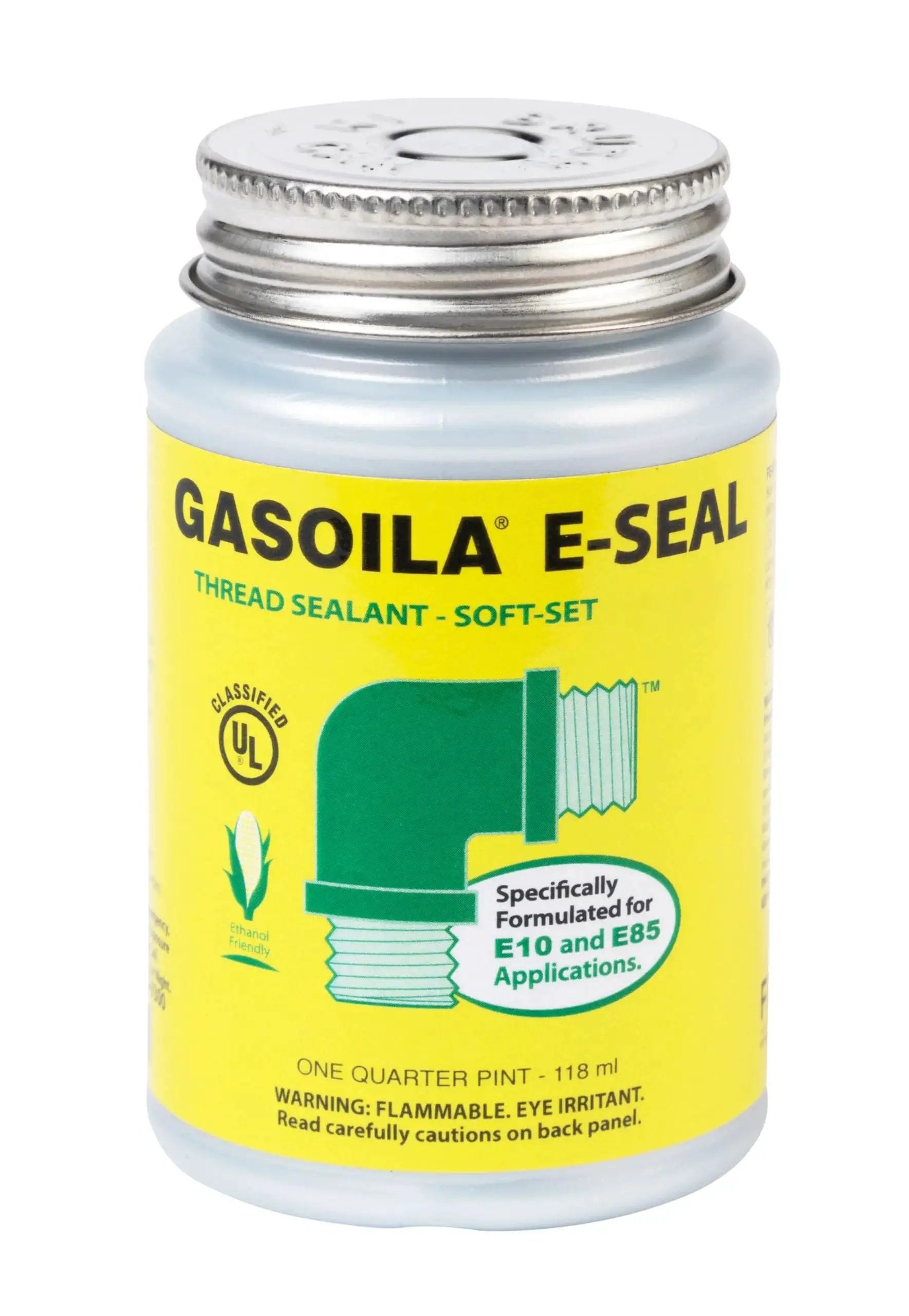 Leak-Proof Ethanol E10 And E85 Thread Sealant For Fuel Lines And Pipe Threads, Non-Toxic, USA-Made One Quarter Pint, Gasoila.